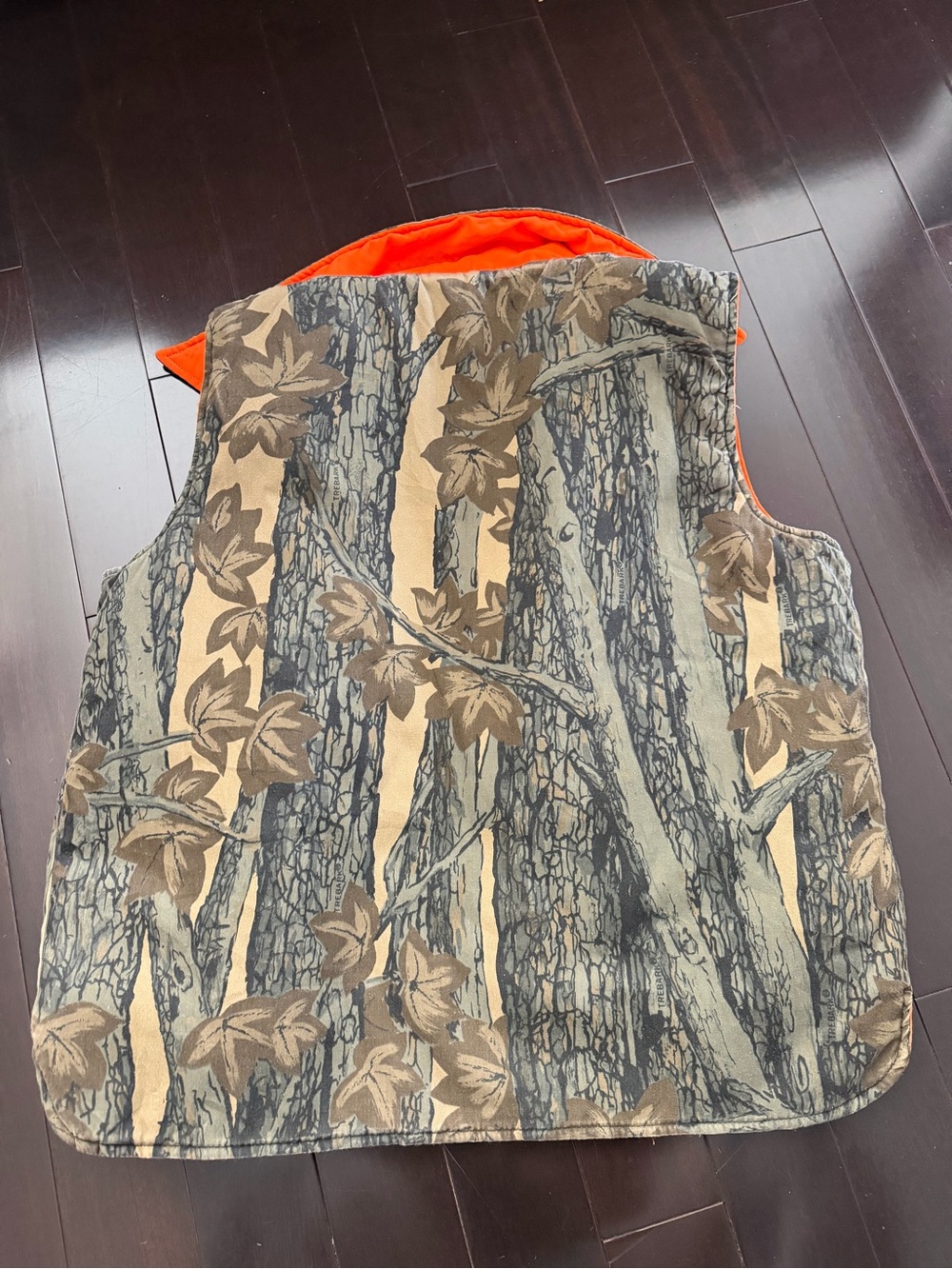Reversible Orange & Camo Puffer Vest - Picture 2 of 5